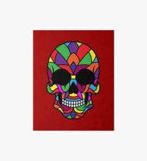 Colorful Sugar Skull Design Art Board