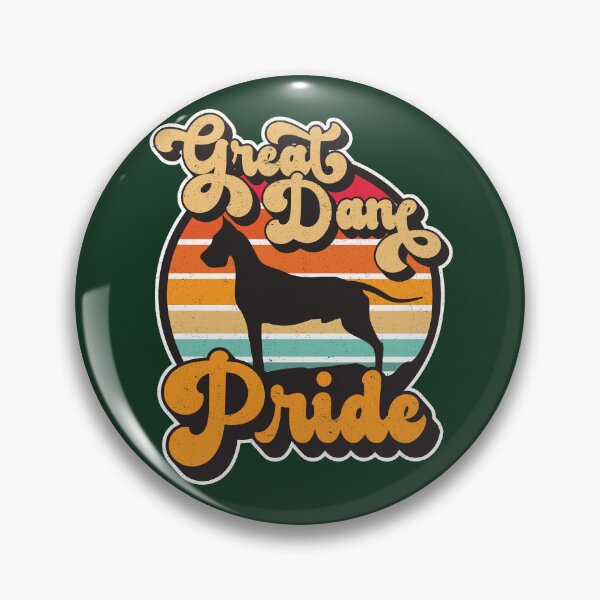 Item preview, Great Dane Pride Retro Sunset Dog Silhouette Pet Design designed and sold by CRHPOD20.