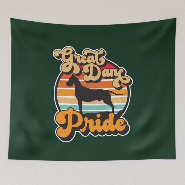 Item preview, Great Dane Pride Retro Sunset Dog Silhouette Pet Design designed and sold by CRHPOD20.