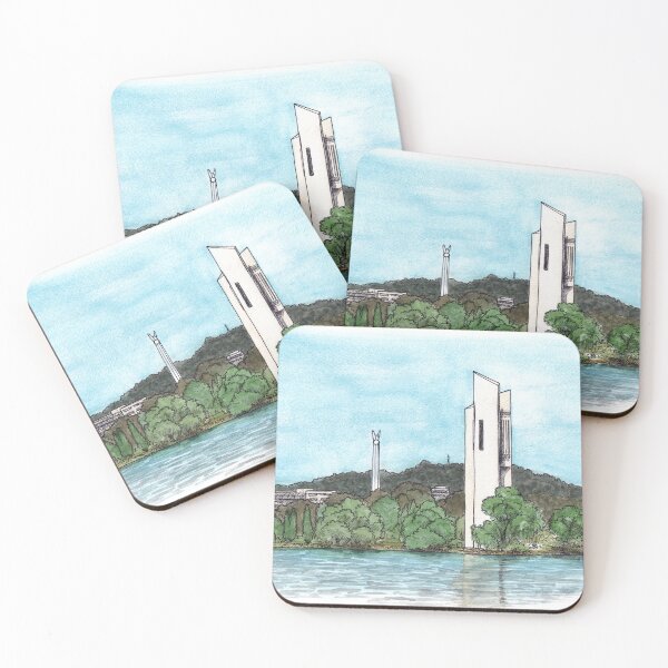 Item preview, National Carillon Bell Tower - Canberra Watercolour designed and sold by Tom Napper Design.