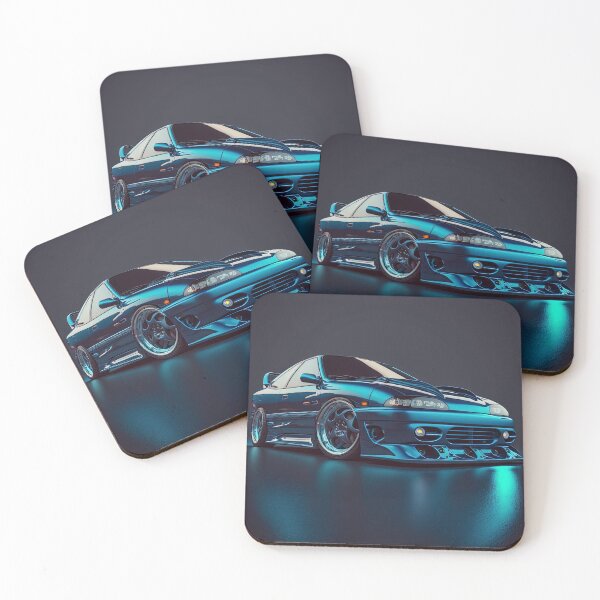 Item preview, Blue 80s vibe vintage car on a clean background designed and sold by OwnByCats.