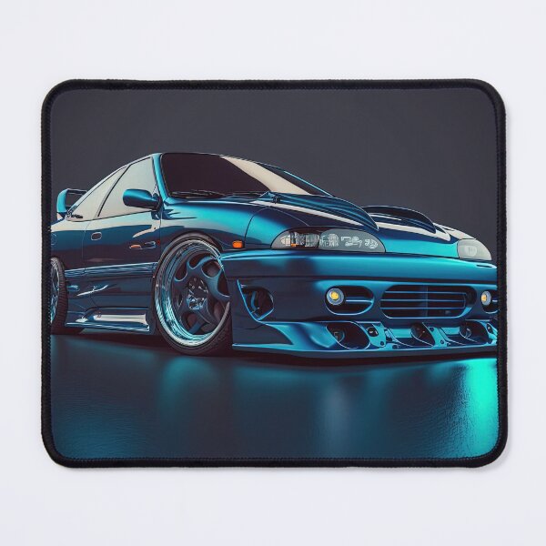 Item preview, Blue 80s vibe vintage car on a clean background designed and sold by OwnByCats.
