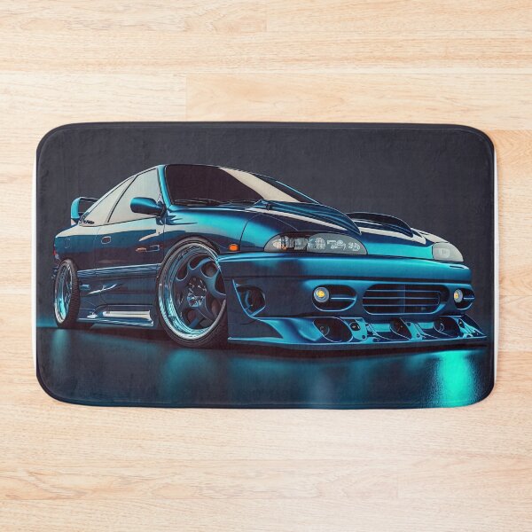 Item preview, Blue 80s vibe vintage car on a clean background designed and sold by OwnByCats.