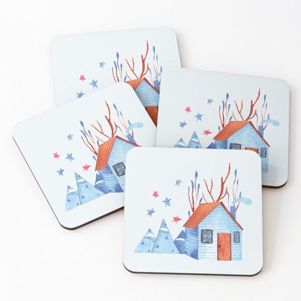 Item preview, Cute winter cabin designed and sold by pinkyfish1010.