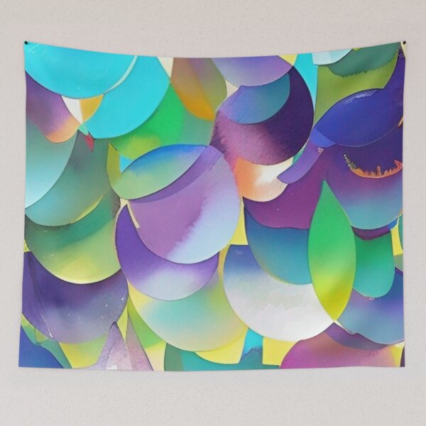Item preview, Frivolous Hyperbolic Happenings - Colorful Circular and Oval Shape Pattern  designed and sold by bandjdesigns.