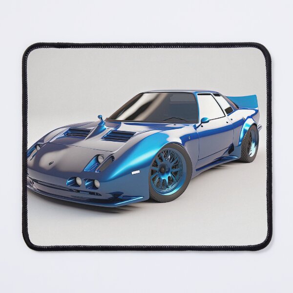 Item preview, Blue vintage sport car on a clean white background designed and sold by OwnByCats.