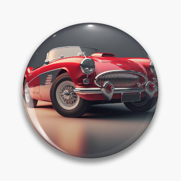 Item preview, Red vintage sport car on a clean dark background designed and sold by OwnByCats.