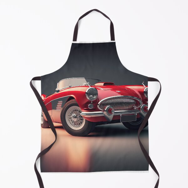 Item preview, Red vintage sport car on a clean dark background designed and sold by OwnByCats.
