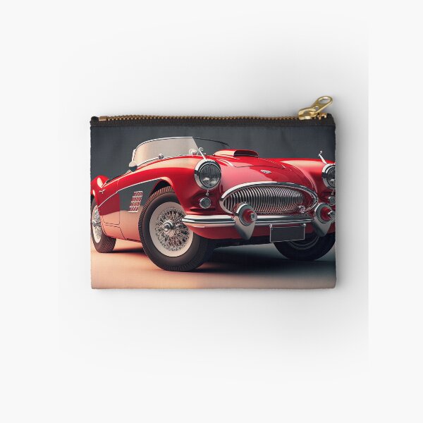 Item preview, Red vintage sport car on a clean dark background designed and sold by OwnByCats.