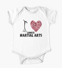 Chinese martial arts T shirt Design I love Chinese martial arts One Piece - Short Sleeve