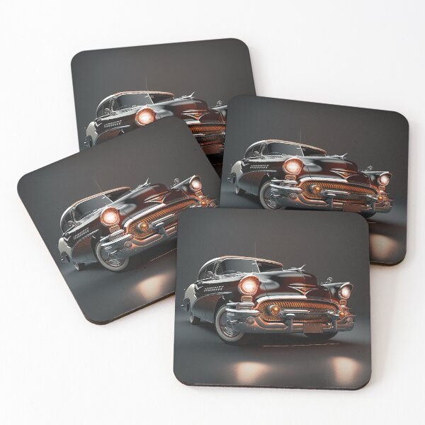 Item preview, Black vintage car on a clean dark background designed and sold by OwnByCats.