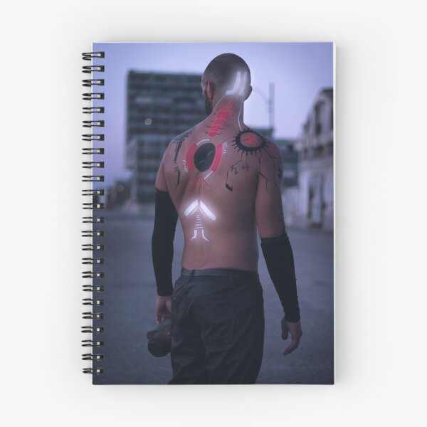 Item preview, Light Bodypaint of a Cybernetic Man from a Dystopic Future  designed and sold by tribaltrouble.