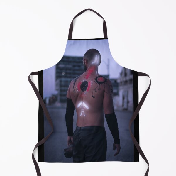 Item preview, Light Bodypaint of a Cybernetic Man from a Dystopic Future designed and sold by tribaltrouble.