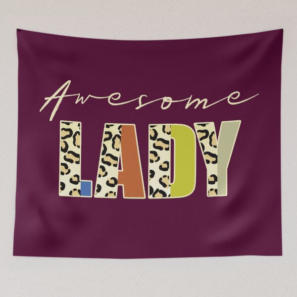 Item preview, Awesome Lady Leopard Print Text Retro Family Quote designed and sold by CRHPOD20.