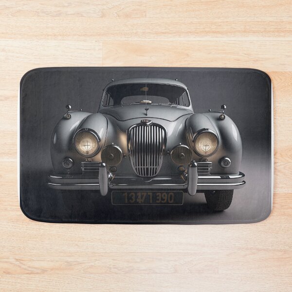 Item preview, White vintage beautiful car on a clean background designed and sold by OwnByCats.