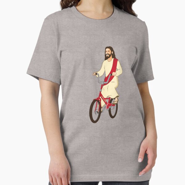 Vista previa del artículo con la obra «Cristo en una bicicleta - Regalo de Pascua divertido del grupo religioso de la iglesia del Señor Jesús», diseñado y vendido por TangoCharlieNZ.