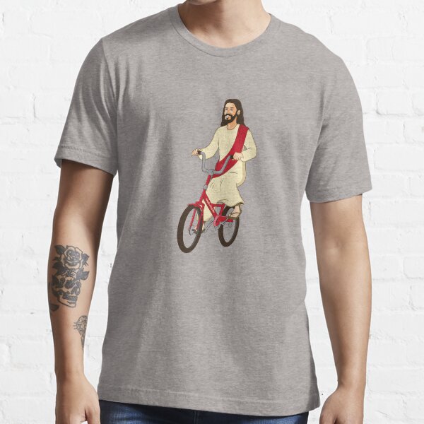 Vista previa del artículo con la obra «Cristo en una bicicleta - Regalo de Pascua divertido del grupo religioso de la iglesia del Señor Jesús», diseñado y vendido por TangoCharlieNZ.