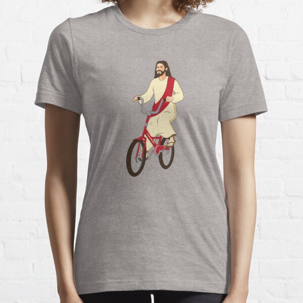 Vista previa del artículo con la obra «Cristo en una bicicleta - Regalo de Pascua divertido del grupo religioso de la iglesia del Señor Jesús», diseñado y vendido por TangoCharlieNZ.