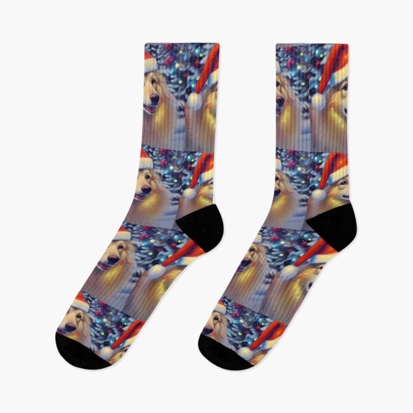 Item preview, Christmas Icelandic Sheepdog Wearing A Santa Hat designed and sold by ZenEverAI.