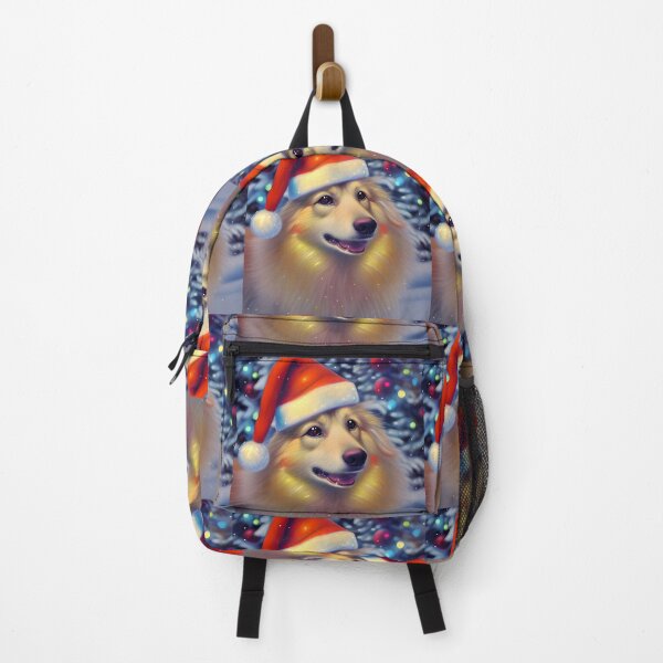Item preview, Christmas Icelandic Sheepdog Wearing A Santa Hat designed and sold by ZenEverAI.
