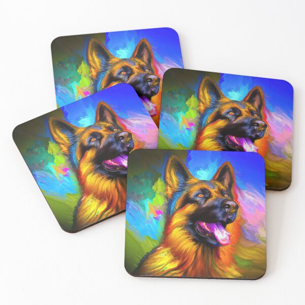 Item preview, German Shepherd Dog vibrant colors designed and sold by AIK9Artwork.