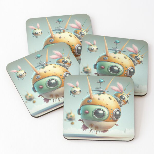 Item preview, Round androids flying designed and sold by Rebelka.