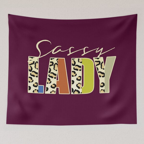 Item preview, Sassy Lady Leopard Print Text Retro Family Quote designed and sold by CRHPOD20.