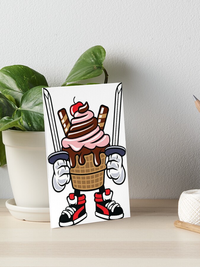 Ninja Ice Cream Samurai Cartoon Art Board Print for Sale by ThatMerchStore