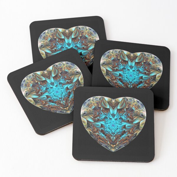 Item preview, Blue Deep Heart - Fractal Art designed and sold by jade-cooper-art.