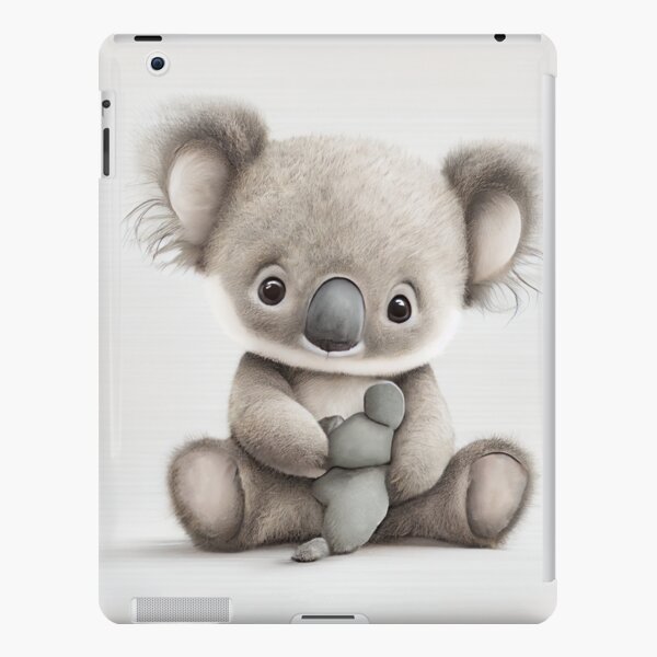 adorable neon koala bear art print | Sticker