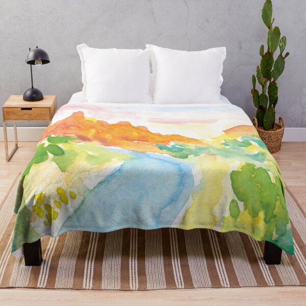 Item preview, Abstract River in the Canyon Watercolor designed and sold by TiffanyMackay.