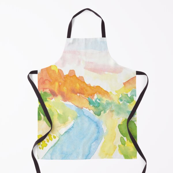 Item preview, Abstract River in the Canyon Watercolor designed and sold by TiffanyMackay.