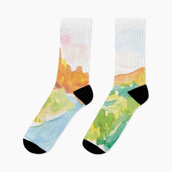 Item preview, Abstract River in the Canyon Watercolor designed and sold by TiffanyMackay.