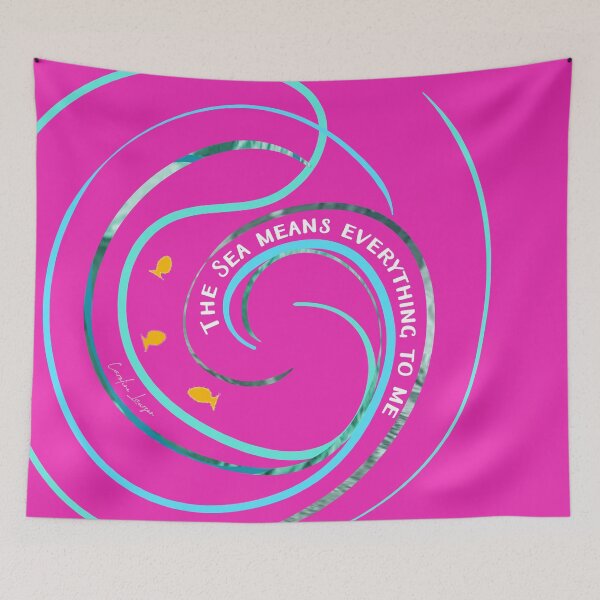Item preview, Wild open water swimming, winter bathers. The sea means everything to me fun for swimmer lovers. Caroline Laursen Original designed and sold by Caroline Laursen.