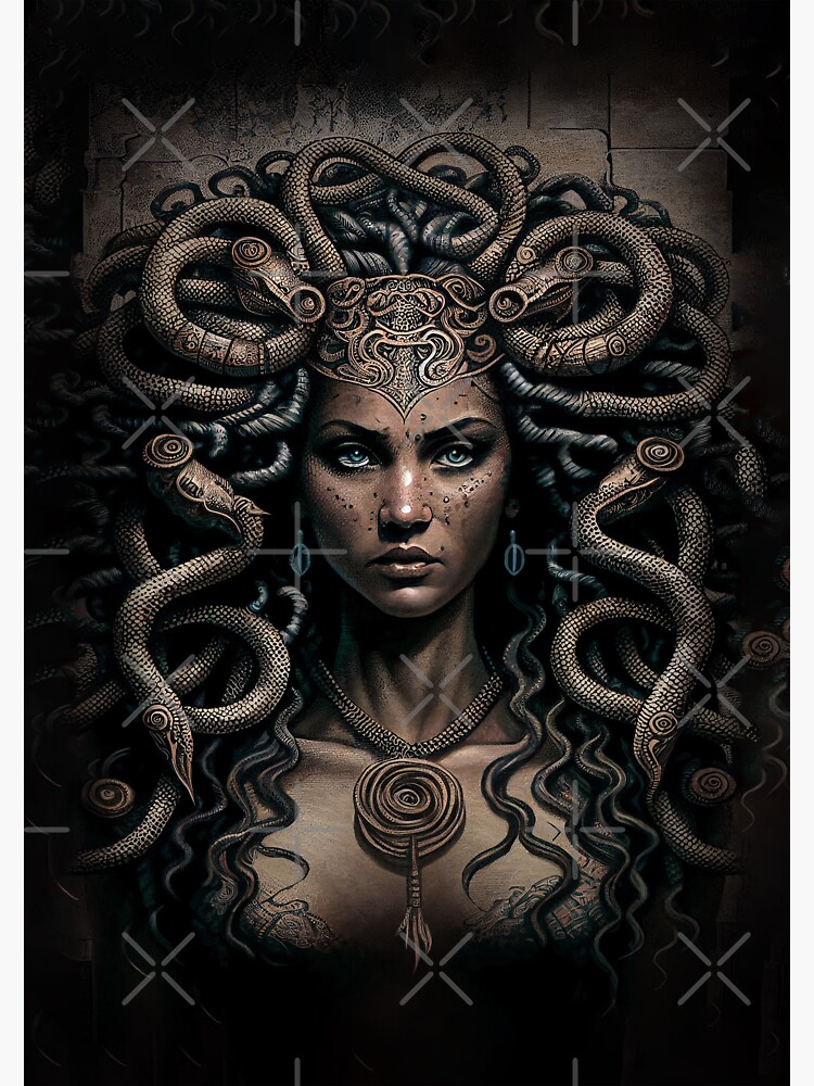 Printed vinyl Medusa Face, Greek Mythology