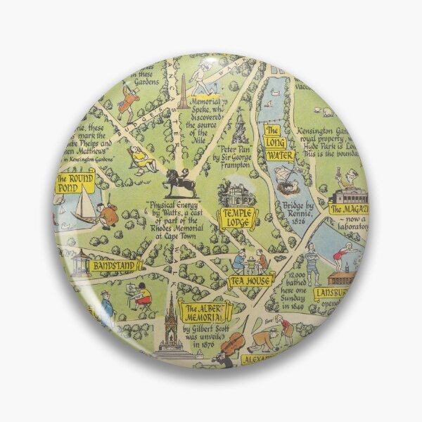 Item preview, Map of Kensington Gardens and Hyde Park, London (1948) designed and sold by coolshitba.