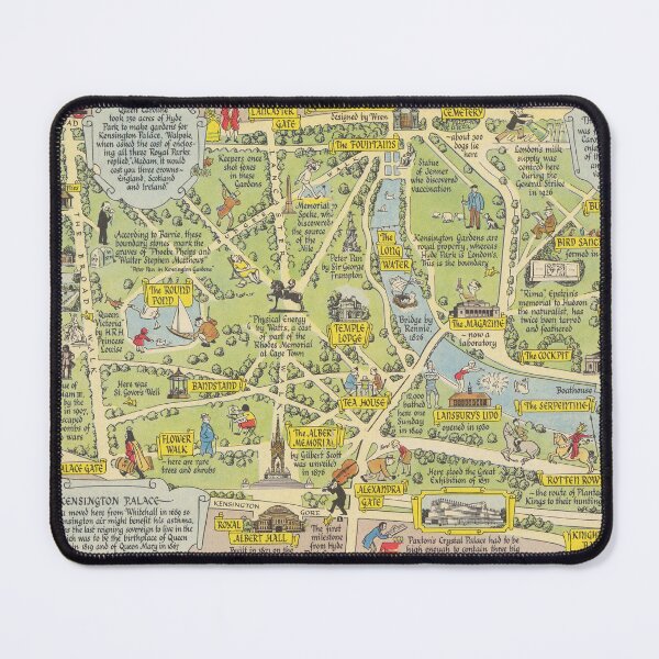 Item preview, Map of Kensington Gardens and Hyde Park, London (1948) designed and sold by coolshitba.