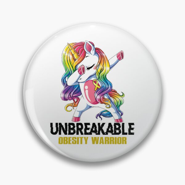 Item preview, Obesity Awareness - Unicorn Obesity Warrior Ribbon UNBREAKABLE designed and sold by Fernandezf.