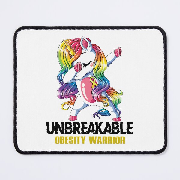 Item preview, Obesity Awareness - Unicorn Obesity Warrior Ribbon UNBREAKABLE designed and sold by Fernandezf.