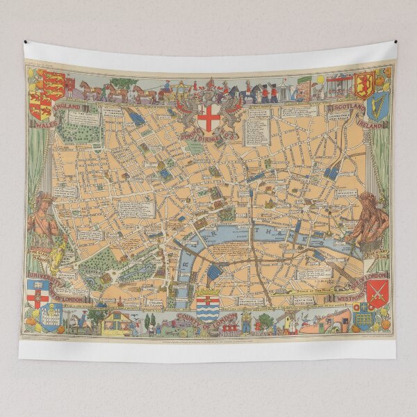Item preview, Old map of London (1938) designed and sold by coolshitba.