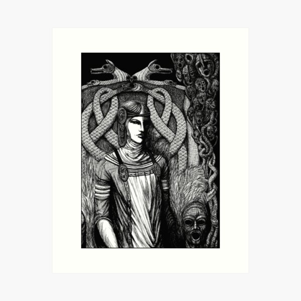 Hel, Goddess of Underworld (2014) Art Print