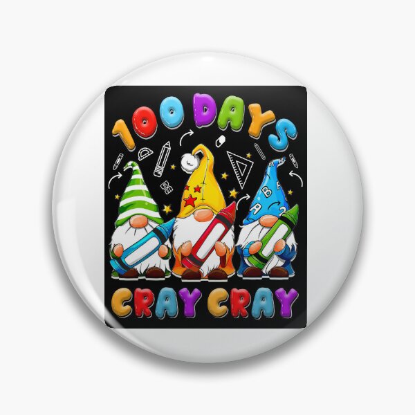 Item preview, Gnome 100 days of school Cray Cray Teacher designed and sold by SamArtistbyAUS.