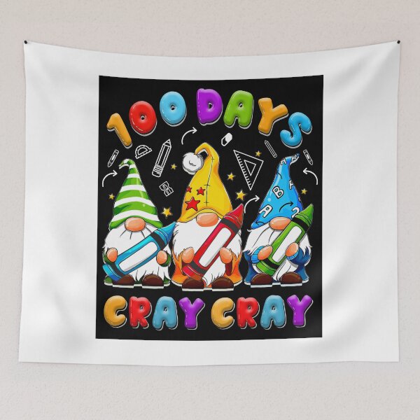 Item preview, Gnome 100 days of school Cray Cray Teacher designed and sold by SamArtistbyAUS.