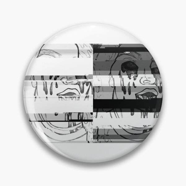 Item preview, Glitched Melting Girl Digital Illustration Black And White designed and sold by Bennett Swanson.