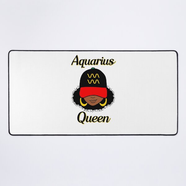 Item preview, Aquarius Queen Ebony Women In Cap Zodiac designed and sold by R&BApparel.