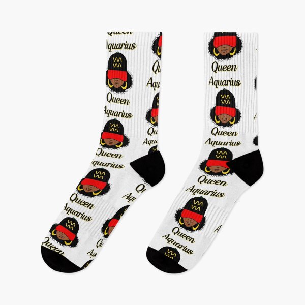 Item preview, Aquarius Queen Ebony Women In Cap Zodiac designed and sold by R&BApparel.