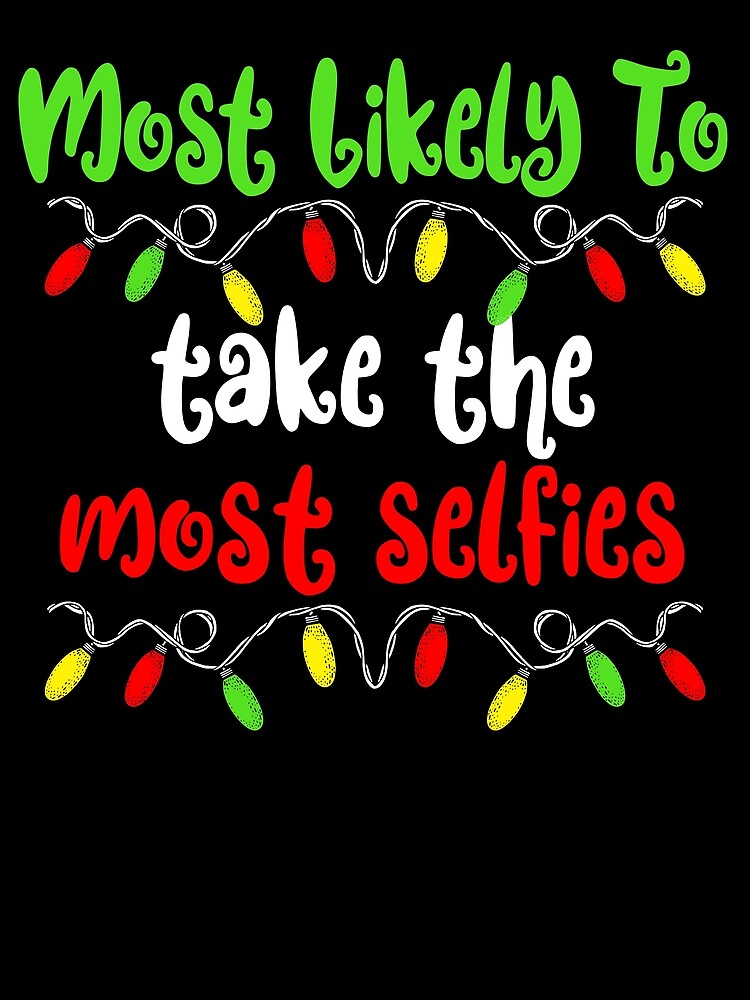 Thumbnail 3 von 3, Tuch, Most Likely To Christmas Take Selfies Family Christmas Gear designt und verkauft von DynamicDesign.