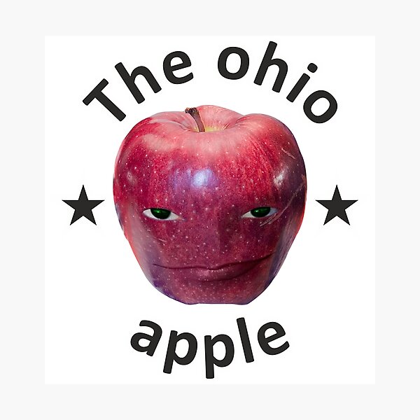 Item preview, Ohio rizz apple, apple meme from TikTok v2. designed and sold by azerbera.