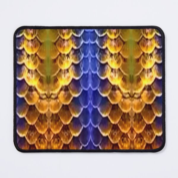 Item preview, Arowana Scales Pattern Blue and Gold designed and sold by Artistability.