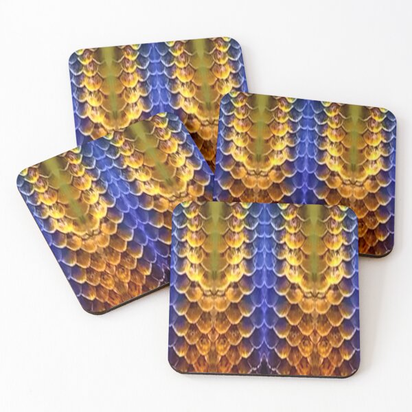 Item preview, Arowana Scales Pattern Blue and Gold designed and sold by Artistability.